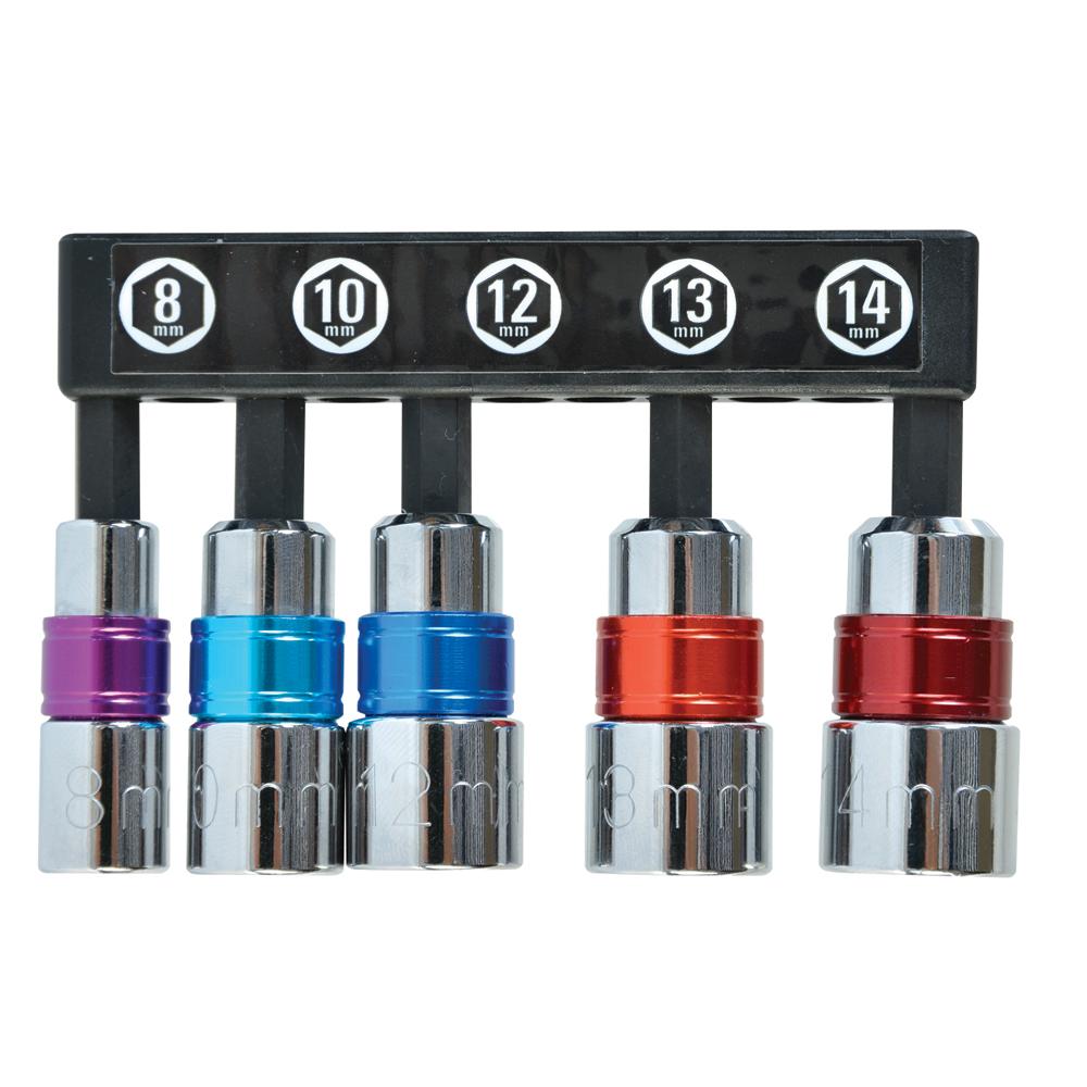 육각너트비트소켓세트 세신 롱비트소켓 BS5S (8,10,12,13,14X65mm) 1/EA C1099515