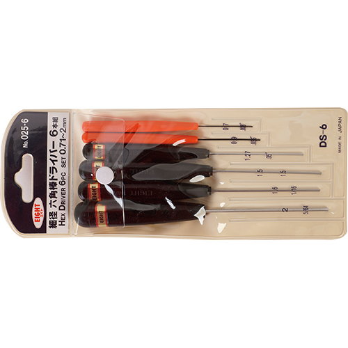 육각드라이버세트 에이트 DS-6(0.71-2MM)6P 1/SET C2113104