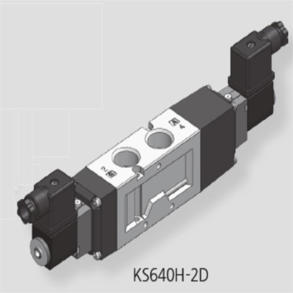 공압솔레노이드밸브(5포트) KCC KS640H-2GL(클로즈센터) 1/EA C6270799